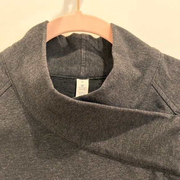 Lululemon Coast Wrap II Sweater Jacket Balletcore Athleisure Heathered Gray 6 - Picture 10 of 13